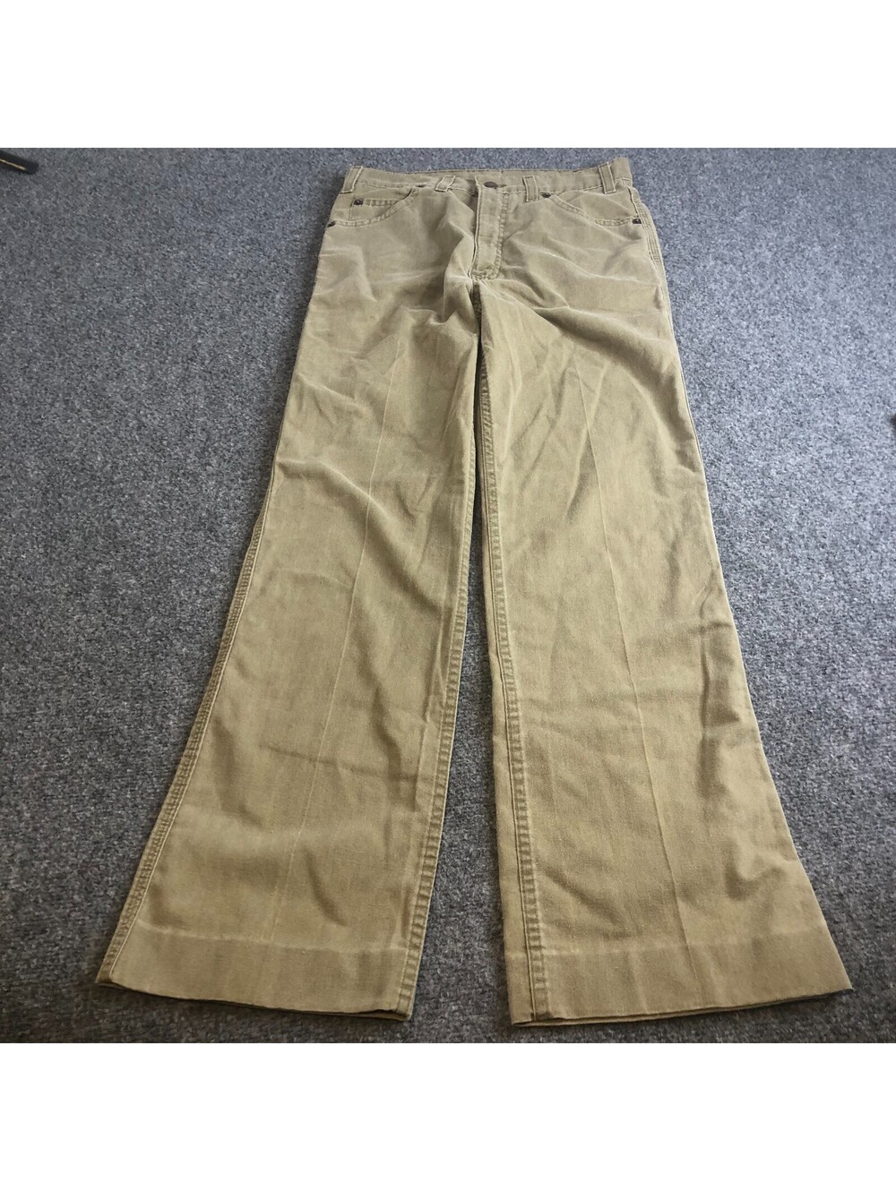 Levis Jeans 28x31 (tag 31x34) Adult Tan 1980 80s Movin On Flare Wide Leg Vintage